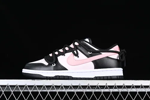 All Categories Nk SB Dunk Series Nk SB Dunk Low Low-top Sneakers Nk Dunk Low Tokyo Raspberry Black Pink Customized Deconstructed Strap Casual Sneakers CW1590-100